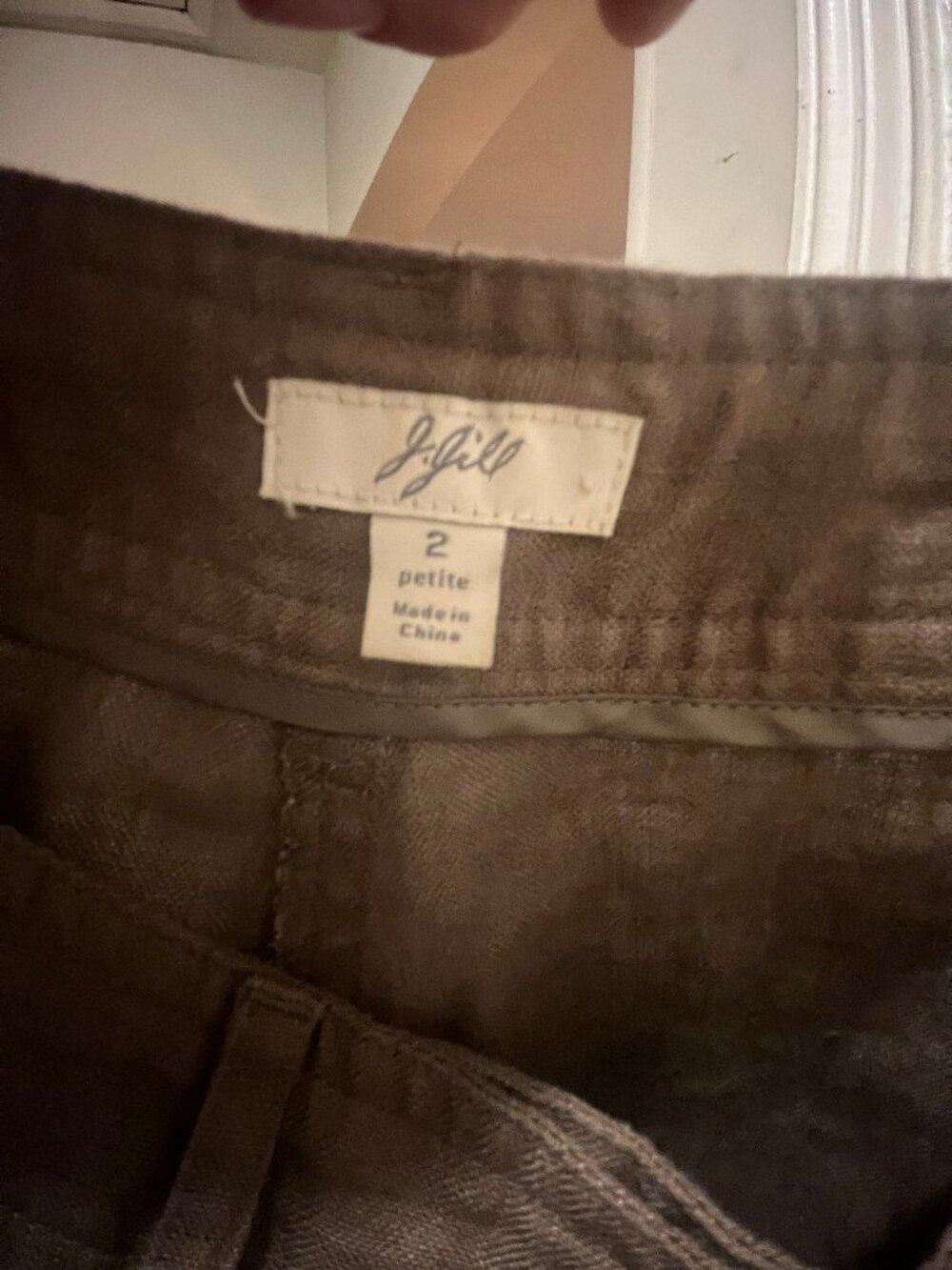 J. Jill Linen Wide Leg Cuffed Cropped Pants Trousser - Size 2 Petite